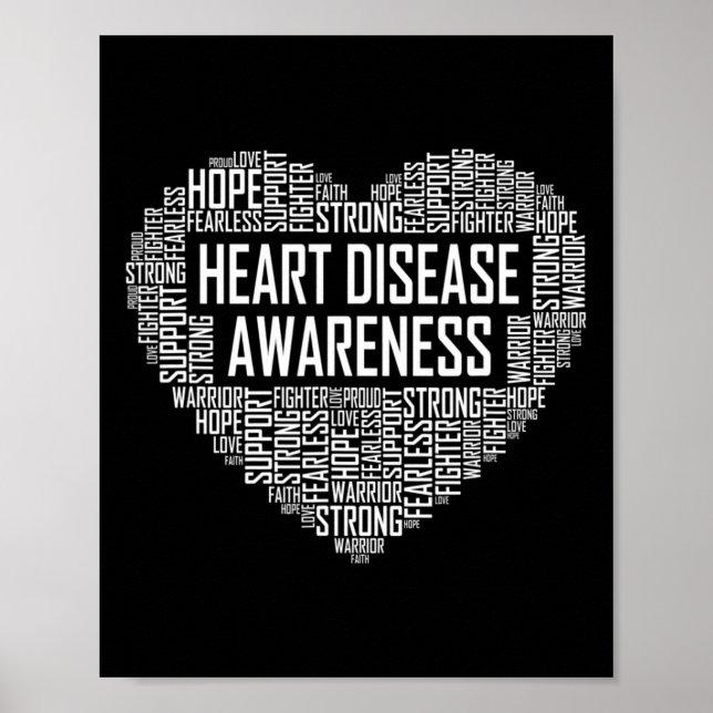 Affiche Sensibilisation aux maladies Cadeau cardiaque Févr (Devant)