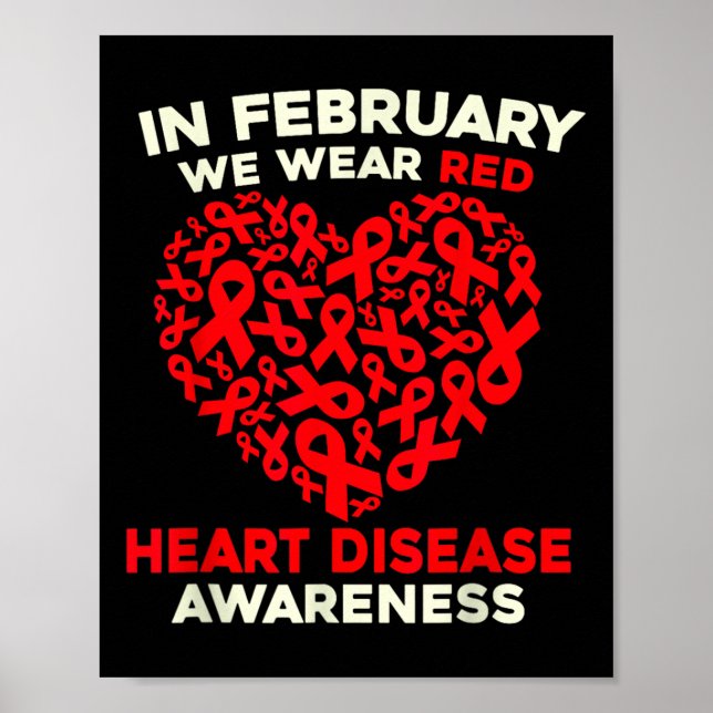 Affiche Sensibilisation aux maladies cardiaques Go Red In  (Devant)