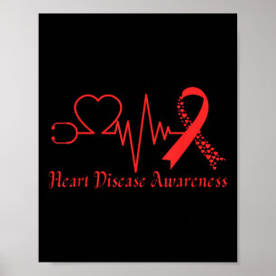 Affiche Sensibilisation aux maladies cardiaques Go Red In 