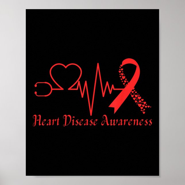 Affiche Sensibilisation aux maladies cardiaques Go Red In  (Devant)