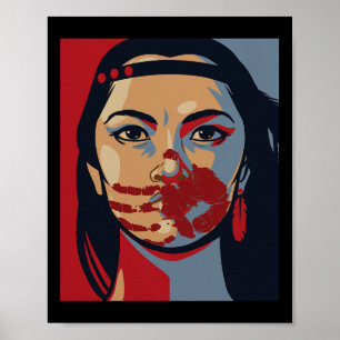 Affiche Sensibilisation aux mines Femmes autochtones Art S