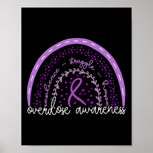 Affiche Sensibilisation aux surdoses arc-en-ciel (Devant)