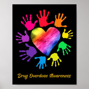 Affiche Sensibilisation aux surdoses de drogues Mains Dons