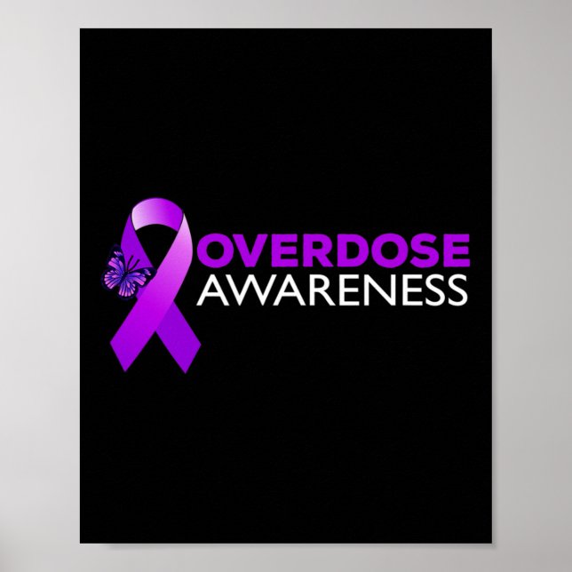 Affiche Sensibilisation aux surdoses Je porte le pourpre (Devant)