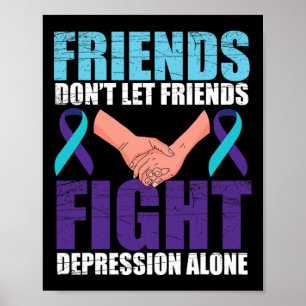 Affiche Sensibilisation des amis au suicide Santé mentale