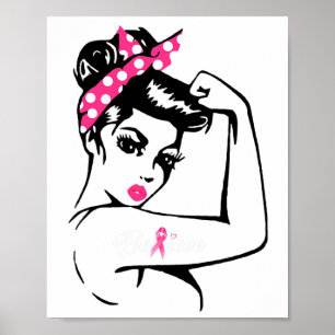 Affiche Sensibilisation des guerriers du cancer Soutien de