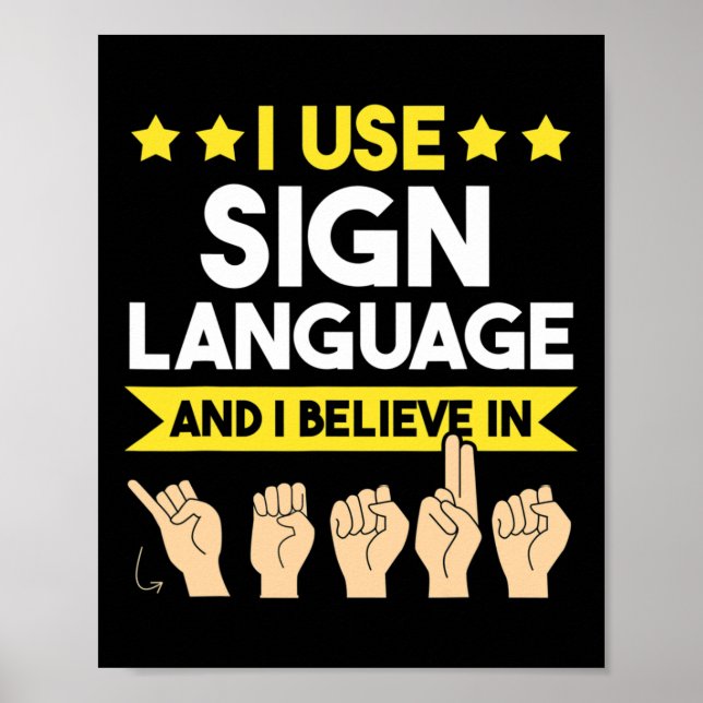 Affiche Sensibilisation Des Sourds Et Langue Des Signes (Devant)