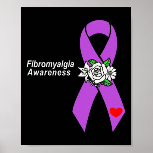 Affiche Sensibilisation Fleurs de ruban violet