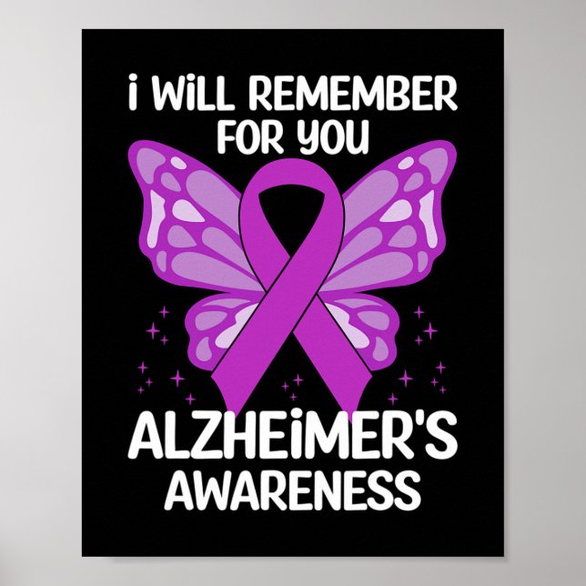 Affiche Sensibilisation Forte Ruban Violet Papillons (Devant)