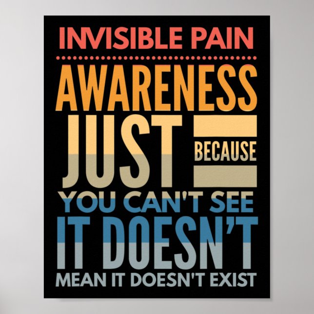 Affiche Sensibilisation Invisible à la douleur - Fibromyal (Devant)