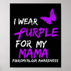 Affiche Sensibilisation Je Porte Du Violet Pour Ma Maman 