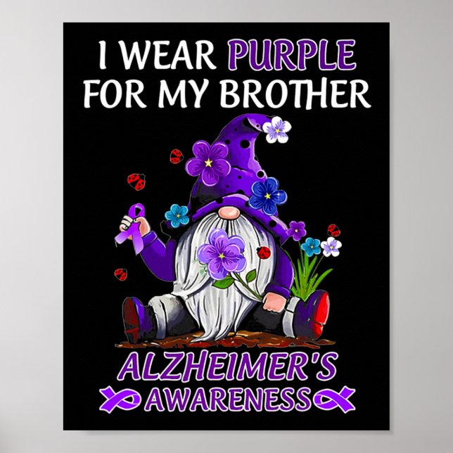 Affiche Sensibilisation Je Porte Du Violet Pour Mon Frère  (Devant)