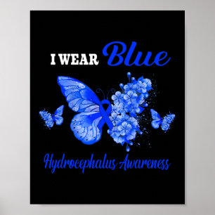 Affiche Sensibilisation Je porte le papillon bleu