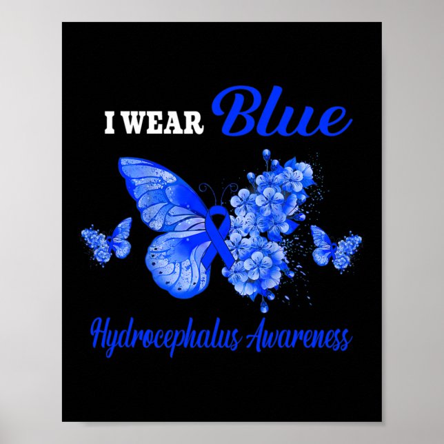 Affiche Sensibilisation Je porte le papillon bleu (Devant)