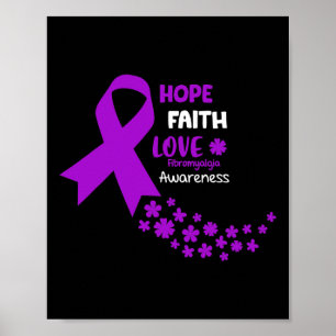 Affiche Sensibilisation L'Espoir Foi Amour Fibromyalgie Aw