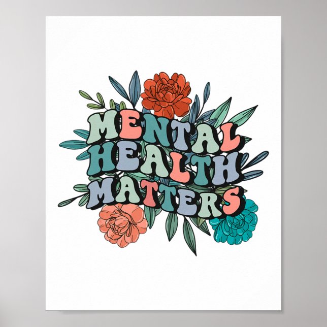 Affiche Sensibilisation mentale Problèmes de santé mentale (Devant)