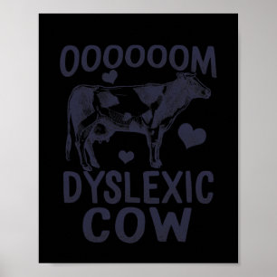 Affiche Sensibilisation Oooom Vache Dyslexique Lecture App