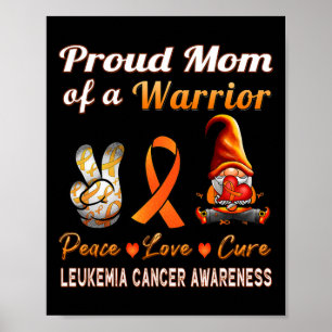 Affiche Sensibilisation Orange Cancer Ribbon Fière Maman D