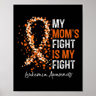 Affiche Sensibilisation Orange Ruban Mon combat de maman e