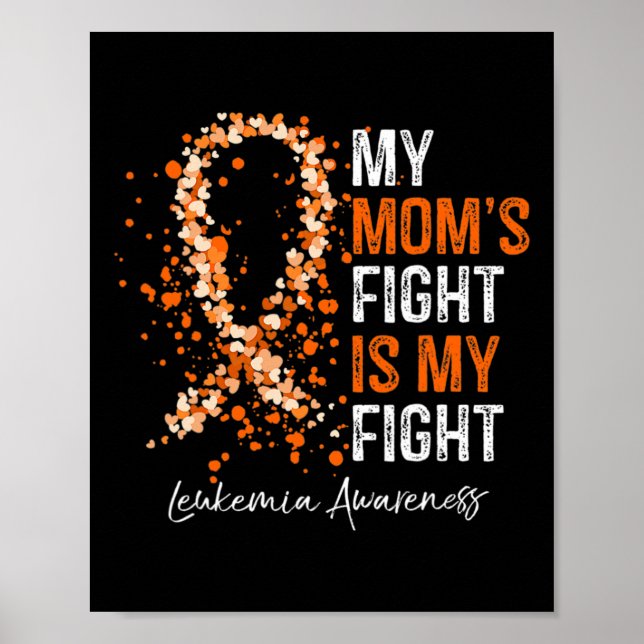Affiche Sensibilisation Orange Ruban Mon combat de maman e (Devant)