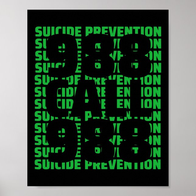 Affiche Sensibilisation Prévention du suicide 988 (Devant)