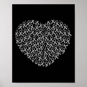Affiche Sensibilisation Ruban Coeur Cadeau de soutien Cade