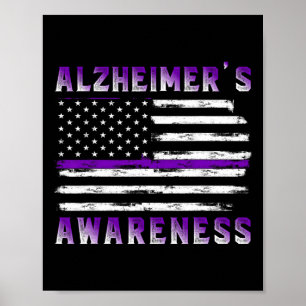 Affiche Sensibilisation Ruban Violet La Fin Des Heimers