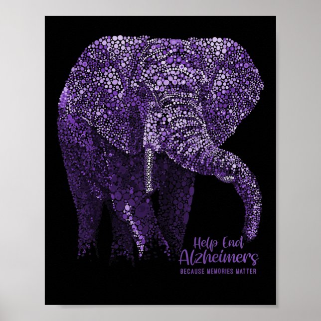 Affiche Sensibilisation S Et Cadeaux Eléphant Violet (Devant)
