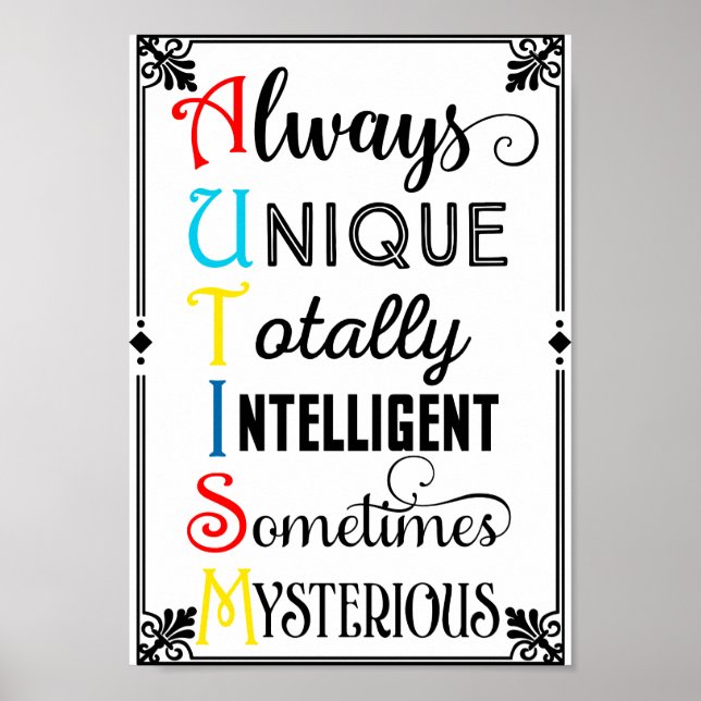 Affiche Sensibilisation sur l'autisme (Devant)