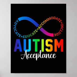 Affiche Sensibilisation sur l'autisme Acceptation Infinity