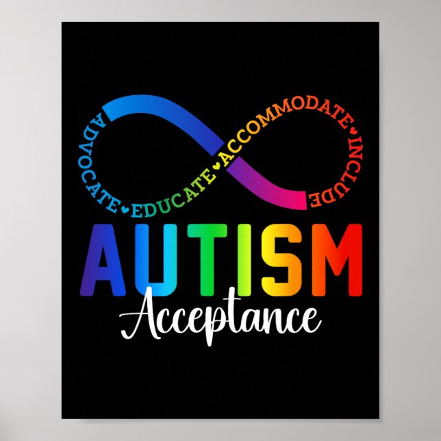 Affiche Sensibilisation sur l'autisme Acceptation Infinity (Devant)
