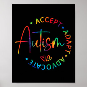 Affiche Sensibilisation sur l'autisme Accepter Adapt Advoc