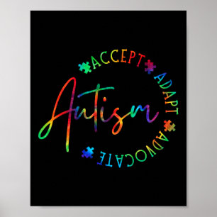 Affiche Sensibilisation sur l'autisme Accepter Adapt Advoc