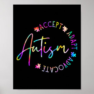 Affiche Sensibilisation sur l'autisme Accepter Adapt Advoc