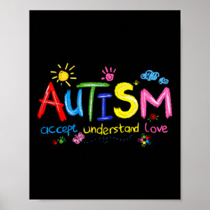 Affiche Sensibilisation sur l'autisme Accepter Comprendre