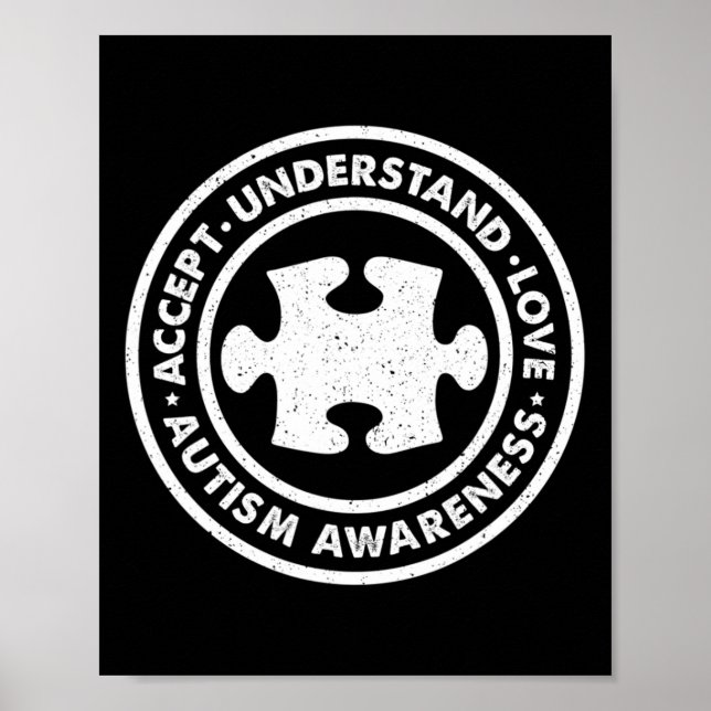 Affiche Sensibilisation sur l'autisme Accepter Comprendre  (Devant)