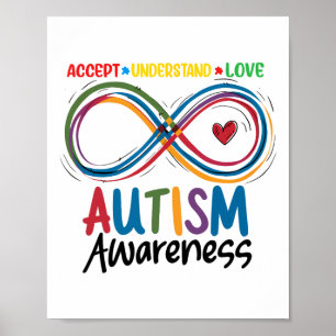 Affiche Sensibilisation sur l'autisme Accepter Comprendre
