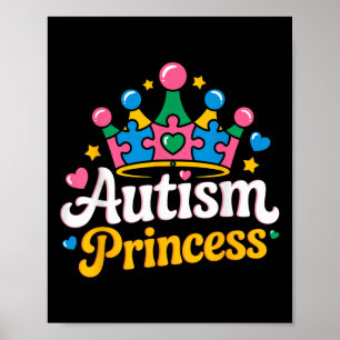 Affiche Sensibilisation sur l'autisme Autisme Princesse Au