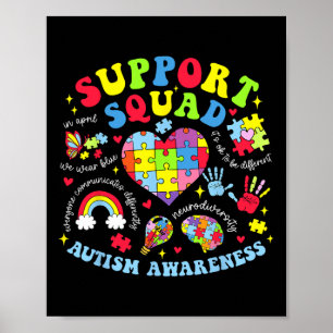 Affiche Sensibilisation sur l'autisme Autisme Soutien Squa