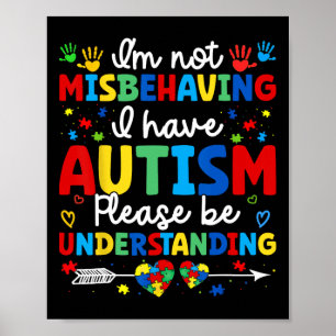 Affiche Sensibilisation sur l'autisme Autiste Je ne me tro