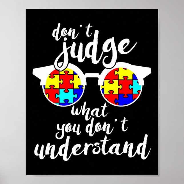 Affiche Sensibilisation sur l'autisme Cadeau Conception Po (Devant)