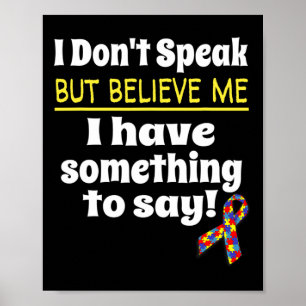 Affiche Sensibilisation sur l'autisme Conscience non verba