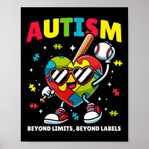 Affiche Sensibilisation sur l'autisme de baseball Puzzle c
