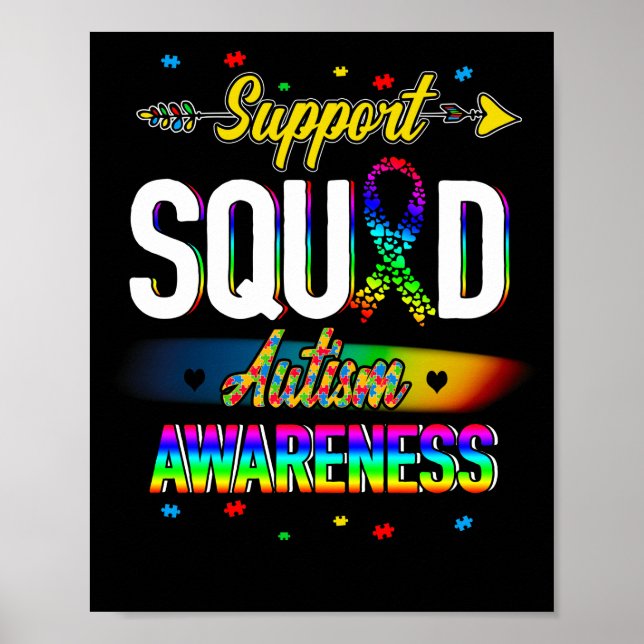 Affiche Sensibilisation sur l'autisme de l'équipe de souti (Devant)