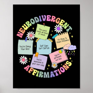 Affiche Sensibilisation sur l'autisme des Affirmations Neu