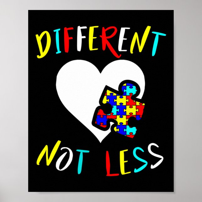 Affiche Sensibilisation sur l'autisme Design cadeau différ (Devant)