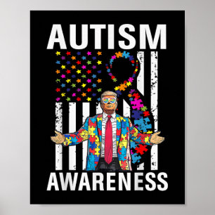 Affiche Sensibilisation sur l'autisme Drôle Trump soutient