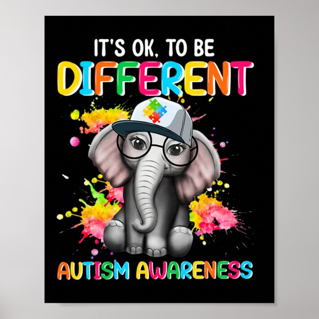 Affiche Sensibilisation sur l'autisme Elephant Flower Il E (Devant)