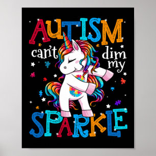 Affiche Sensibilisation sur l'autisme Enfants Unicorne Pou