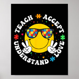 Affiche Sensibilisation sur l'autisme Enseignant Puzzle Ap